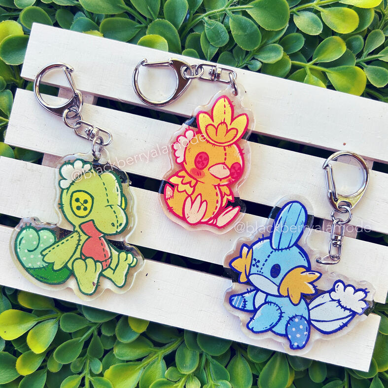 Hoenn Starter Keychains
