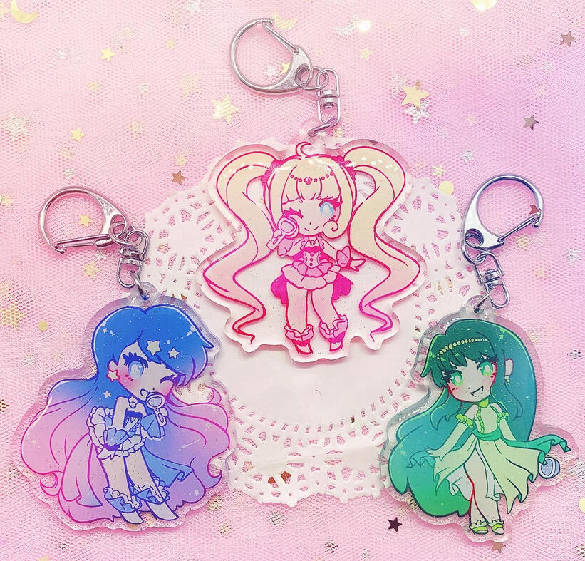 Mermaid Melody Acrylic Keychains